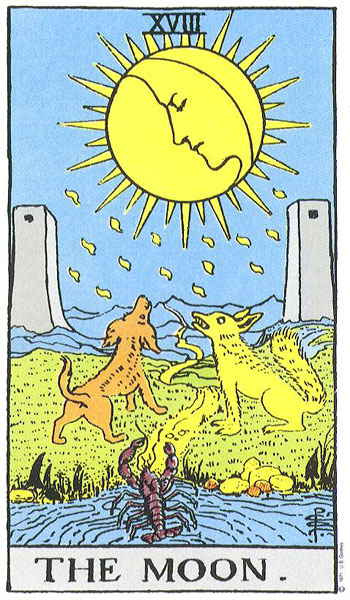 The Moon tarot card